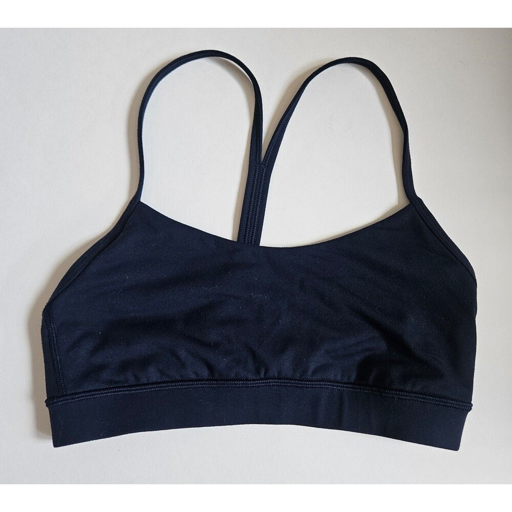 lululemon flow y nulu sports bra navy size 6